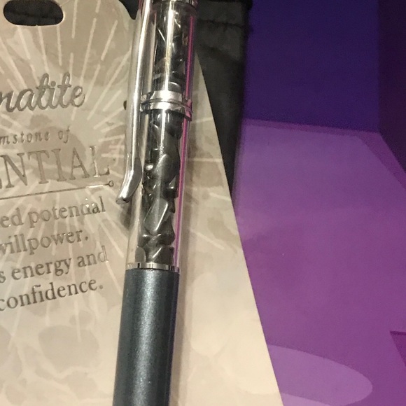 Gemstone Hematite Pen & Heart Bag Charm Gift Set - Picture 8 of 16